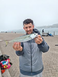 Danny Hoyle with a Mackerel of 1lb 0oz