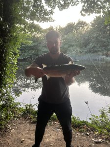 Steven Bunker with a Thick Lipped Mullet of 3lb 7oz
