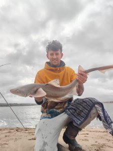 Danny Hoyle with a Smoothhound of 8lb 12oz